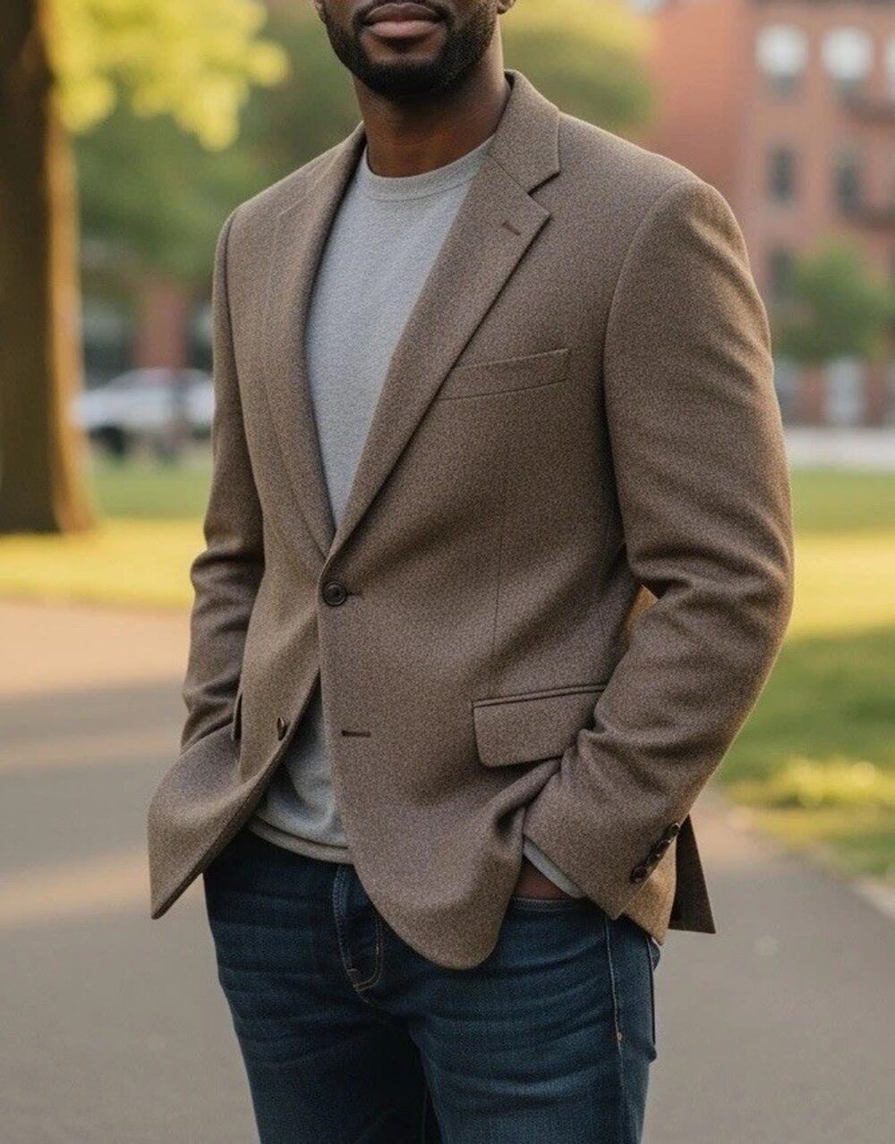 Arnold Brant Cashmere & Mink Mens 44R Quiet Luxury Career Style Staple Blazer